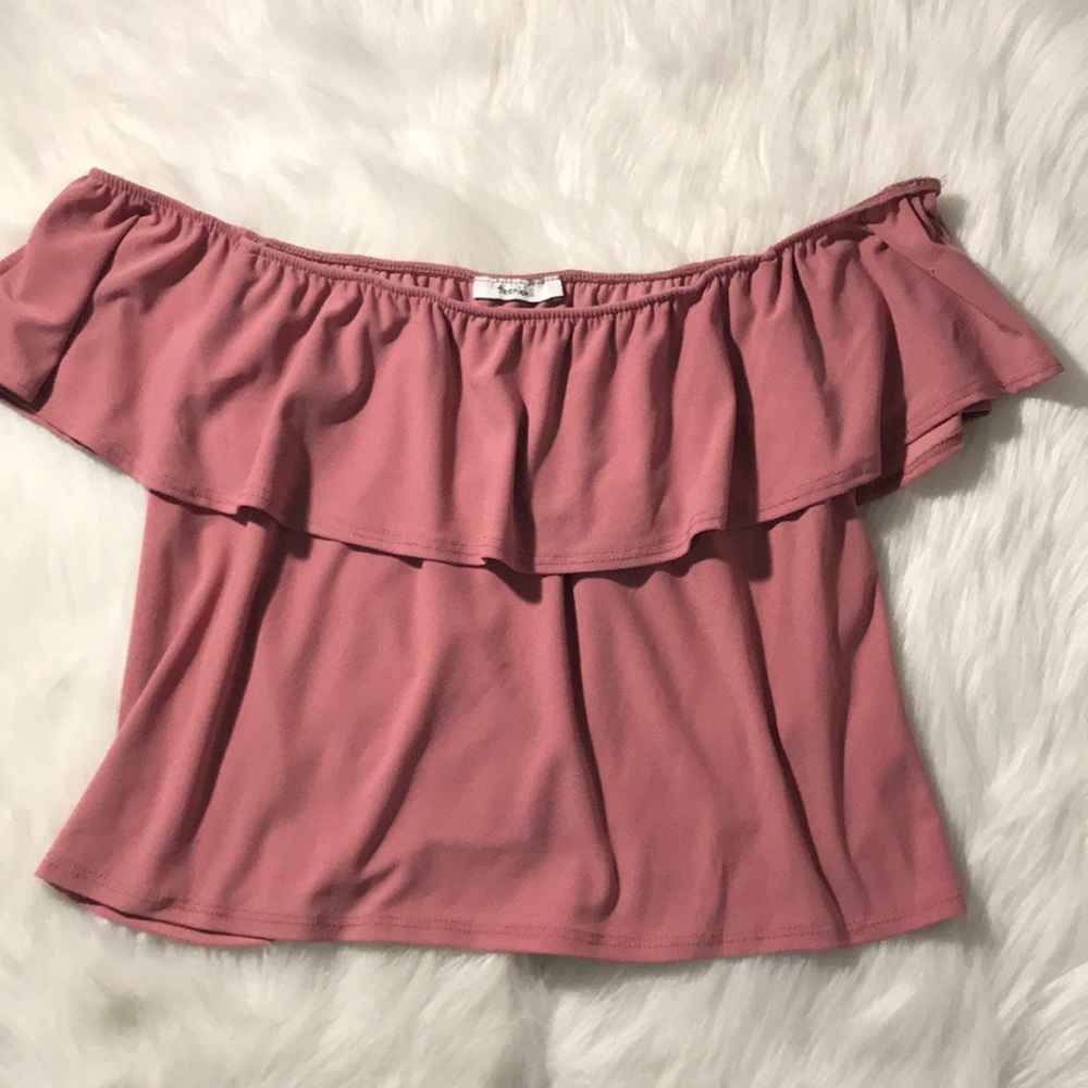 Off shoulder blush top
